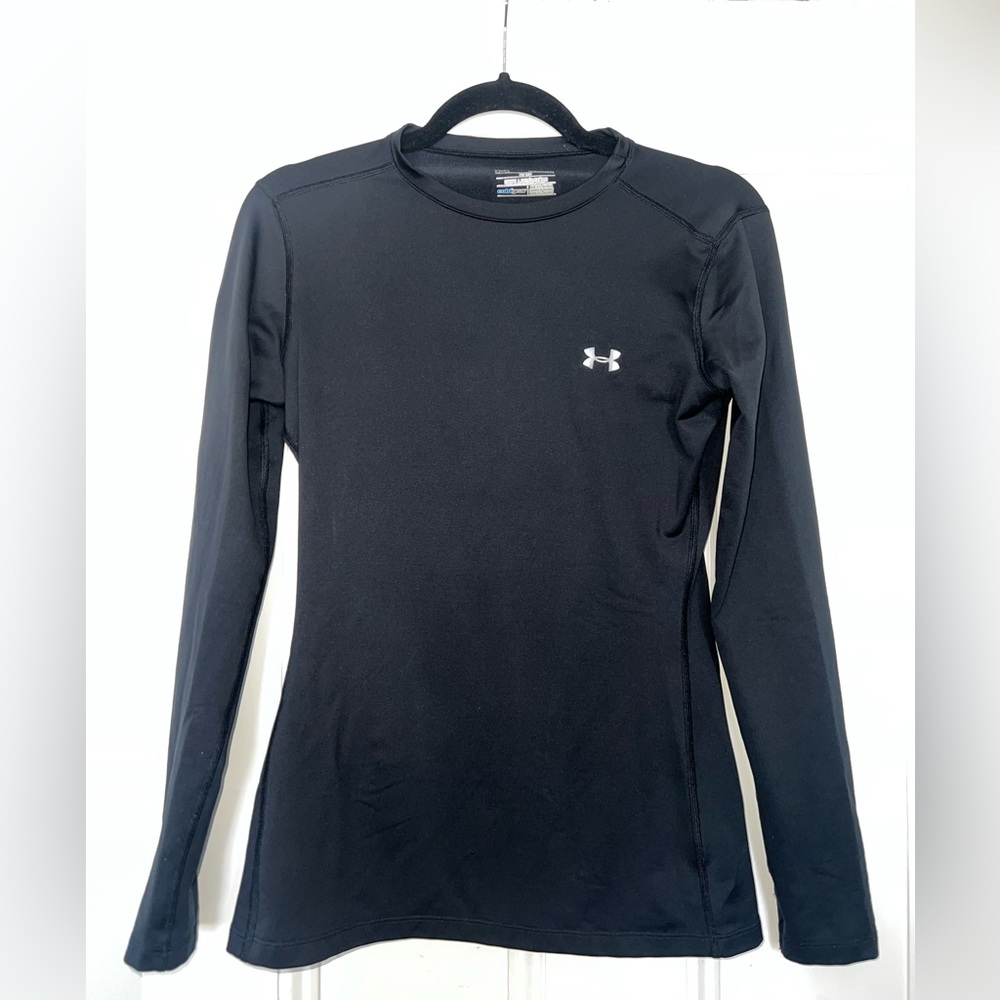 Black Cold Gear Fitted Athletic Long Sleeve